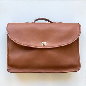 Pristine Vintage Coach 5265 Lexington Brief British tan M5H-5265